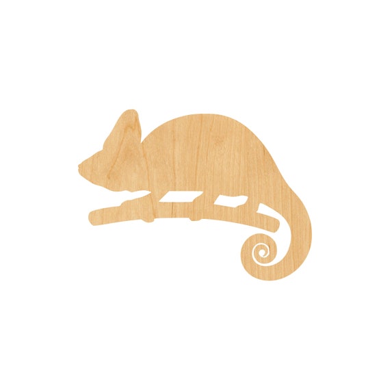 Lizard Chameleon - Laser Cut Out Unfinished Wood Craft Shape REP15 Lizard Chameleon - Laser Cut Out Unfinished Wood Craft Shape REP15