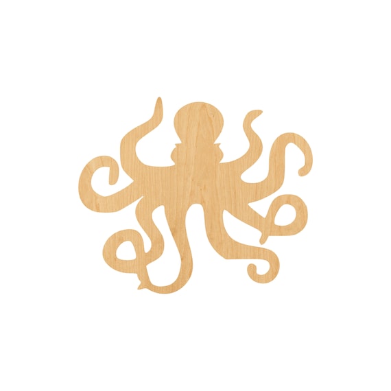 Octopus - Laser Cut Out Unfinished Wood Craft Shape SEA97 Octopus - Laser Cut Out Unfinished Wood Craft Shape SEA97