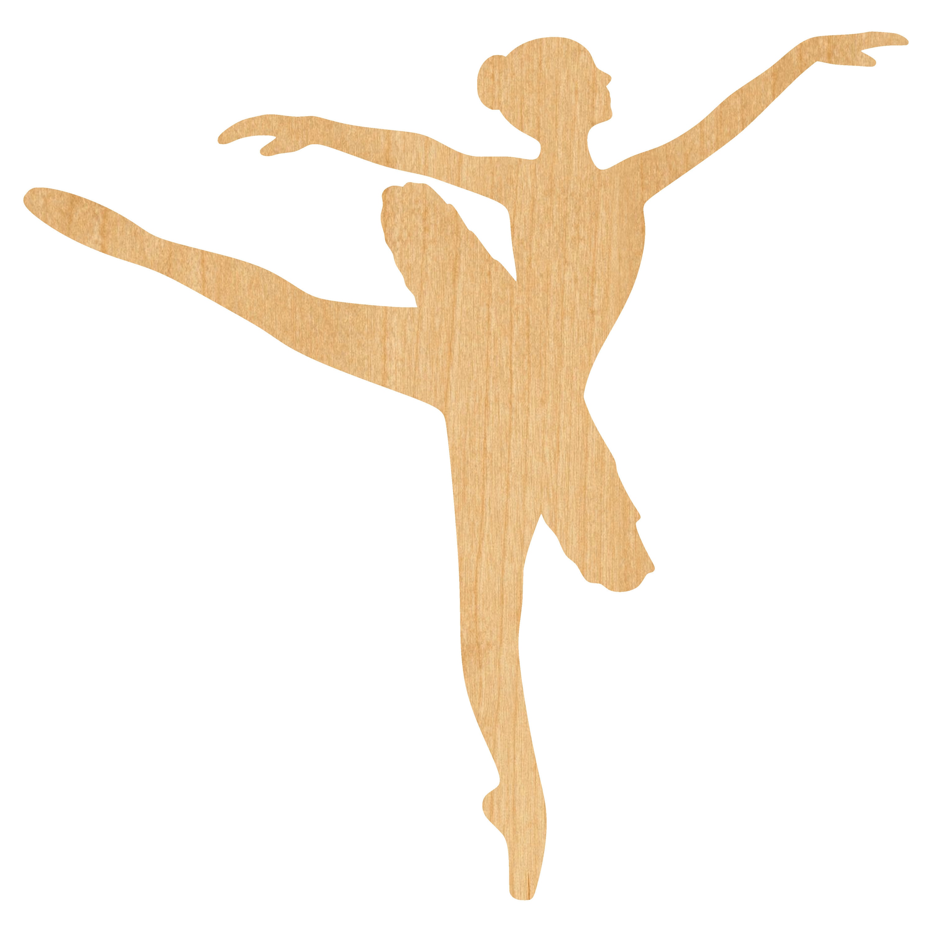 Dance Ballerina - Laser Cut Out Unfinished Wood Craft Shape SPT17 Dance Ballerina - Laser Cut Out Unfinished Wood Craft Shape SPT17