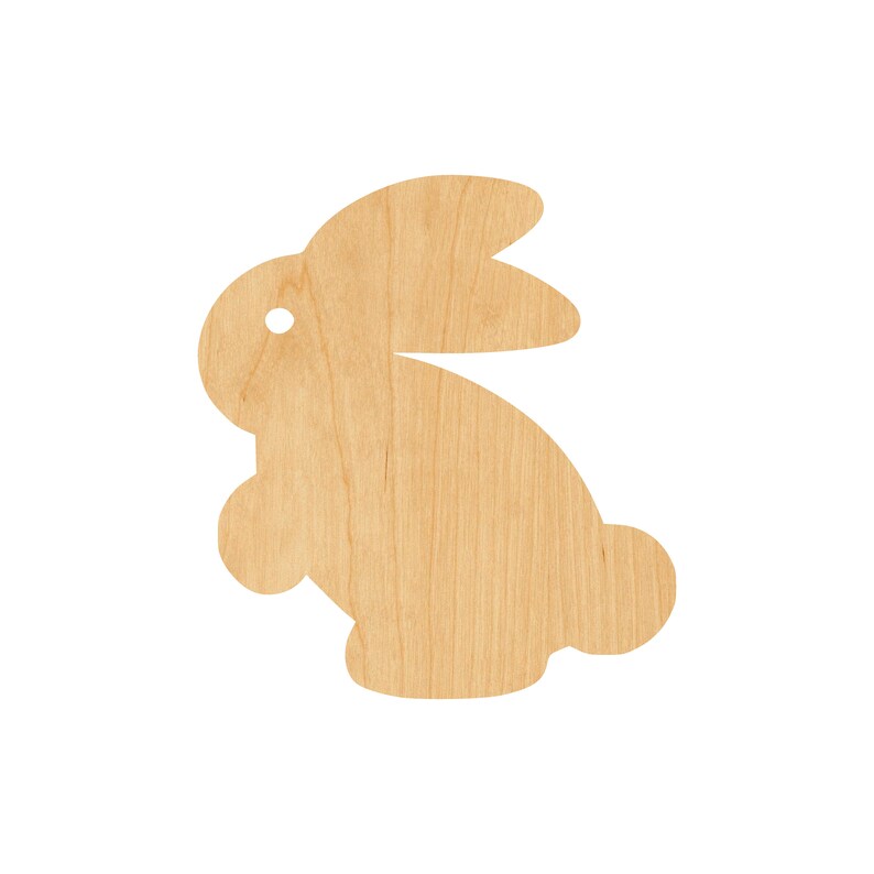 Unfinished Bunny 1 Laser Cut Out Wood Shape Craft Supply