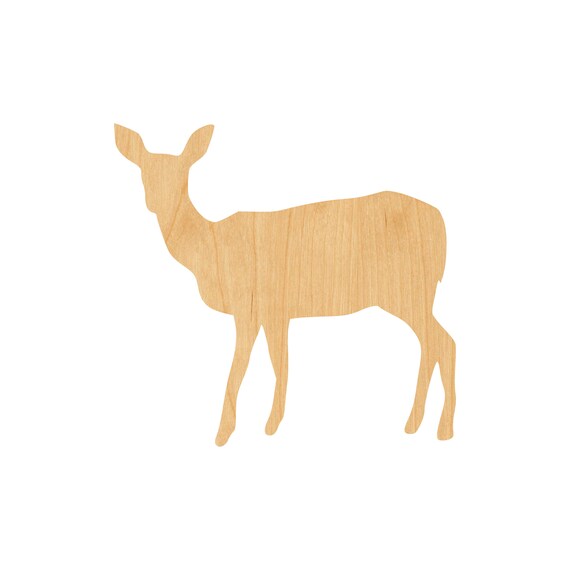 Deer - Laser Cut Out Unfinished Wood Craft Shape DER28 Deer - Laser Cut Out Unfinished Wood Craft Shape DER28