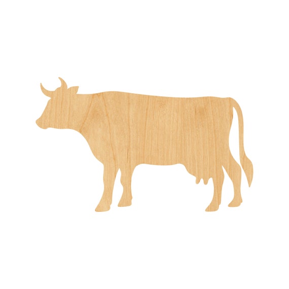 Cow - Laser Cut Out Unfinished Wood Craft Shape COW4 Cow - Laser Cut Out Unfinished Wood Craft Shape COW4