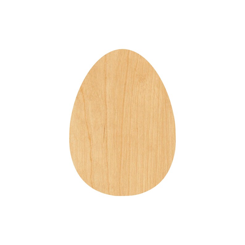 Unfinished Egg Laser Cut Out Wood Shape Craft Supply