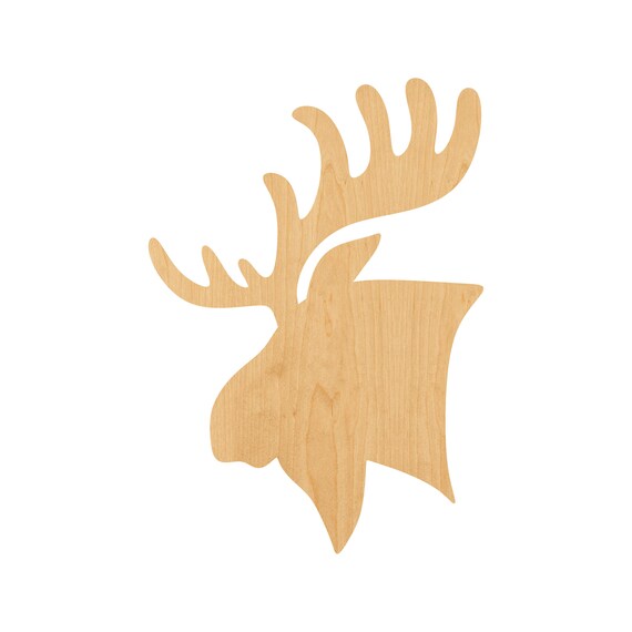 Moose - Laser Cut Out Unfinished Wood Craft Shape MUS18 Moose - Laser Cut Out Unfinished Wood Craft Shape MUS18