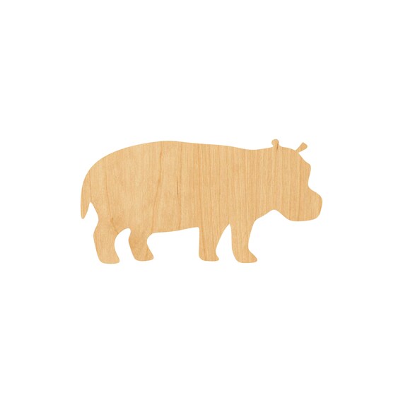 Hippo - Laser Cut Out Unfinished Wood Craft Shape HIP1 Hippo - Laser Cut Out Unfinished Wood Craft Shape HIP1