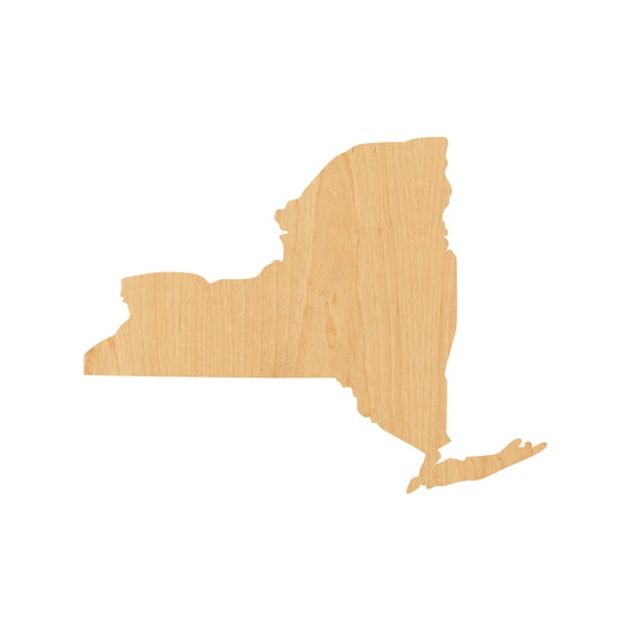 State New York - Laser Cut Out Unfinished Wood Craft Shape STAT80 State New York - Laser Cut Out Unfinished Wood Craft Shape STAT80