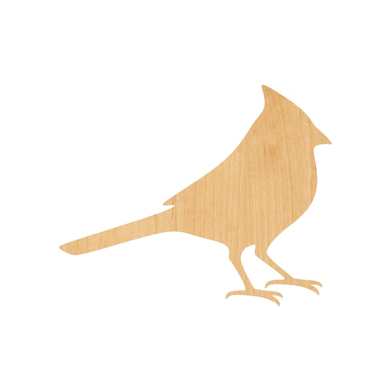 Bird Cardinal - Laser Cut Out Unfinished Wood Craft Shape XMS26 Bird Cardinal - Laser Cut Out Unfinished Wood Craft Shape XMS26