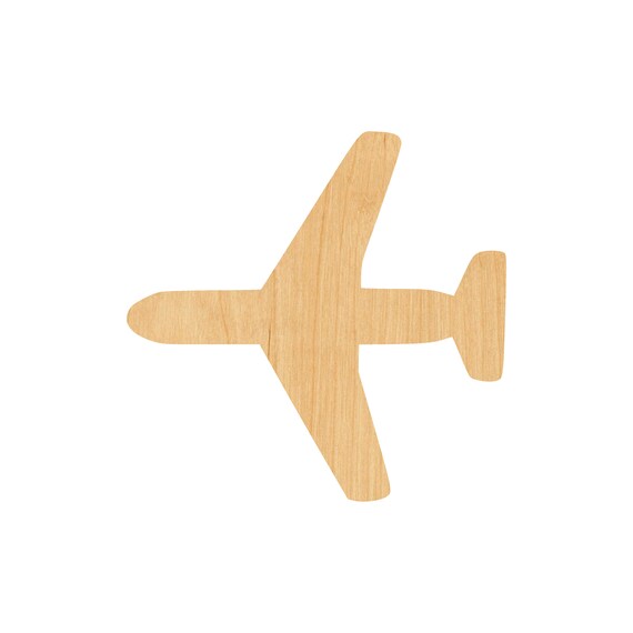 Airplane - Laser Cut Out Unfinished Wood Craft Shape PLN19 Airplane - Laser Cut Out Unfinished Wood Craft Shape PLN19