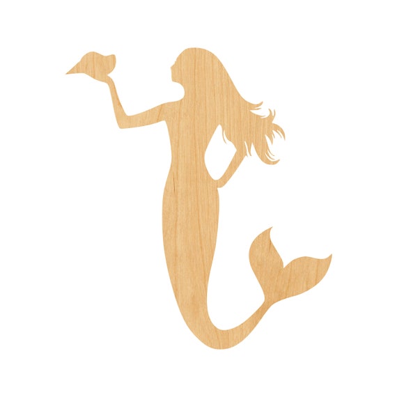 Mermaid - Laser Cut Out Unfinished Wood Craft Shape SEA20 Mermaid - Laser Cut Out Unfinished Wood Craft Shape SEA20