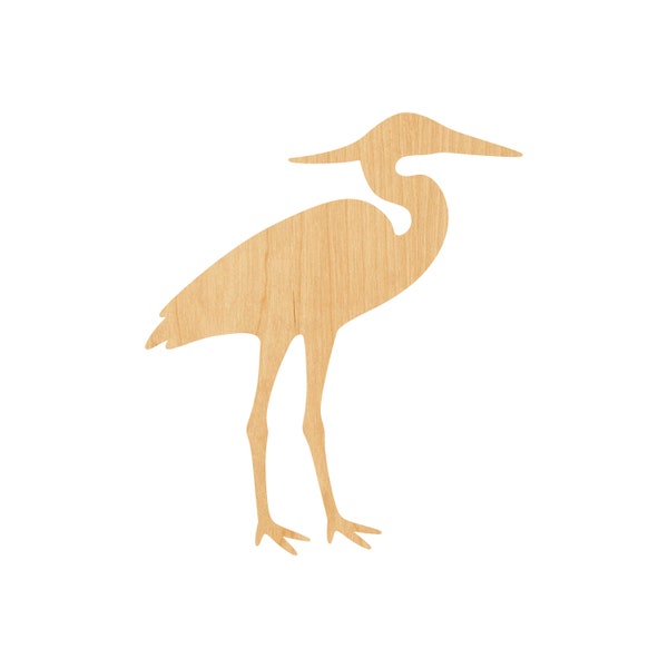 Heron Laser Cut Out Wood Shape Craft Supply – Woodcraft Cutout