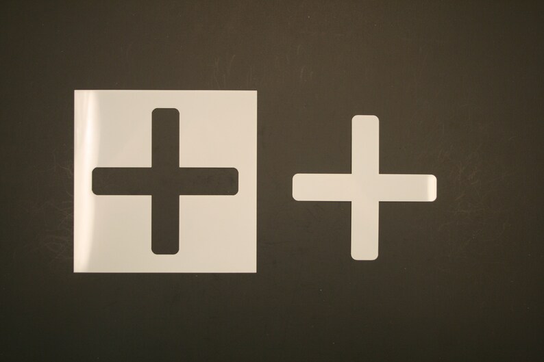 Plus Sign Reusable Mylar Stencil Art Supplies