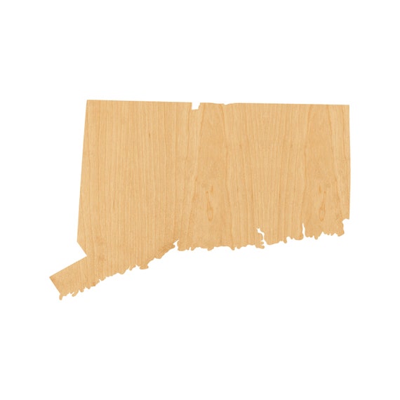 State Connecticut - Laser Cut Out Unfinished Wood Craft Shape STAT55 State Connecticut - Laser Cut Out Unfinished Wood Craft Shape STAT55