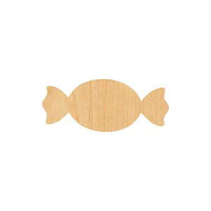 Candy Laser Cut Out Wood Shape Craft Supply - Woodcraft Cutout