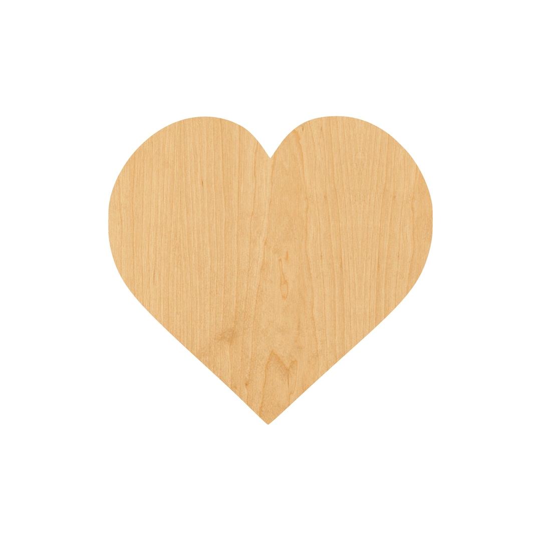 Heart 2 Laser Cut Out Wood Shape Craft Supply - Woodcraft Cutout - Etsy
