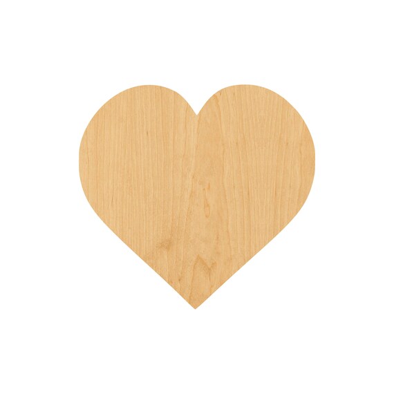 Heart - Laser Cut Out Unfinished Wood Craft Shape HRT4 Heart - Laser Cut Out Unfinished Wood Craft Shape HRT4