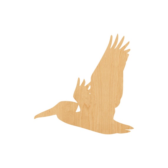 Bird Pelican - Laser Cut Out Unfinished Wood Craft Shape BRD217 Bird Pelican - Laser Cut Out Unfinished Wood Craft Shape BRD217