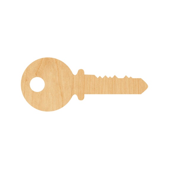 Key - Laser Cut Out Unfinished Wood Craft Shape KEY18 Key - Laser Cut Out Unfinished Wood Craft Shape KEY18