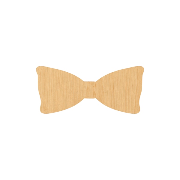 Bow Tie Laser Cut Out Wood Shape Craft Supply - Woodcraft Cutout