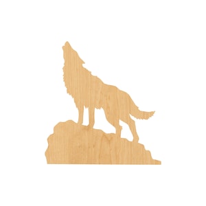 Scene Wolf - Laser Cut Out Unfinished Wood Craft Shape ANML88 Scene Wolf - Laser Cut Out Unfinished Wood Craft Shape ANML88