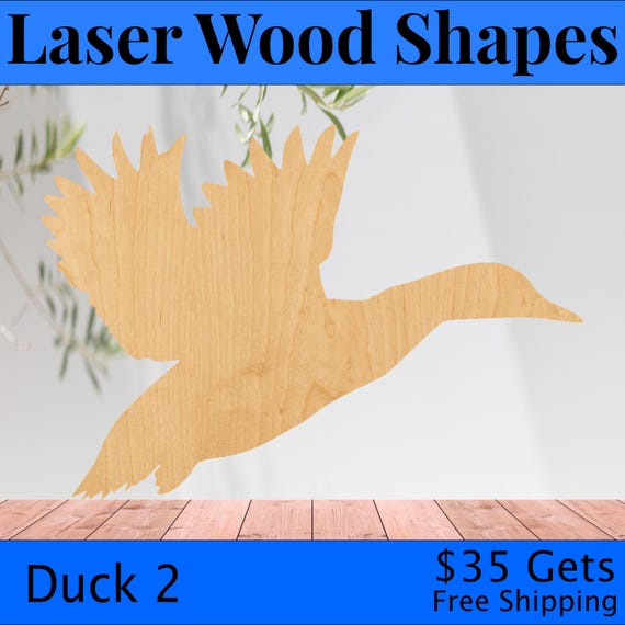 Bird Duck - Laser Cut Out Unfinished Wood Craft Shape BRD39 Bird Duck - Laser Cut Out Unfinished Wood Craft Shape BRD39