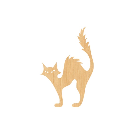 Cat - Laser Cut Out Unfinished Wood Craft Shape CAT55 Cat - Laser Cut Out Unfinished Wood Craft Shape CAT55