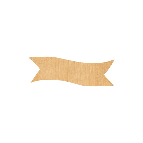Banner - Laser Cut Out Unfinished Wood Craft Shape BNR4 Banner - Laser Cut Out Unfinished Wood Craft Shape BNR4
