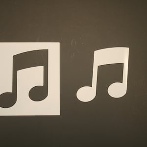 Music Note 1 Reusable Mylar Stencil - Art Supplies