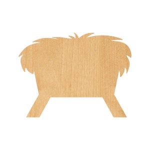 Manger Laser Cut Out Wood Shape Craft Supply - Woodcraft Cutout