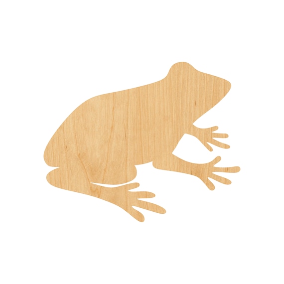 Frog - Laser Cut Out Unfinished Wood Craft Shape FRG23 Frog - Laser Cut Out Unfinished Wood Craft Shape FRG23