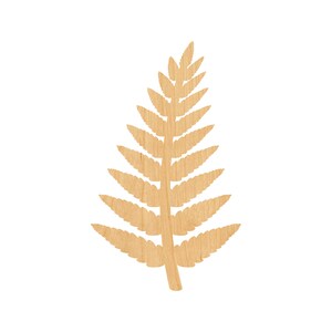 Fern Laser Cut Out Wood Shape Craft Supply - Woodcraft Cutout