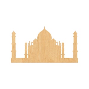 Taj Mahal Laser Cut Out Wood Shape Craft Supply - Woodcraft Cutout