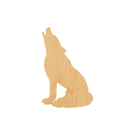 Scene Wolf - Laser Cut Out Unfinished Wood Craft Shape ANML88 Scene Wolf - Laser Cut Out Unfinished Wood Craft Shape ANML88