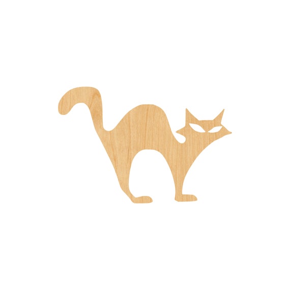 Cat - Laser Cut Out Unfinished Wood Craft Shape CAT3 Cat - Laser Cut Out Unfinished Wood Craft Shape CAT3