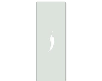 Chili Pepper Stencil, Reusable Mylar Painting Template for Crafts and Signs