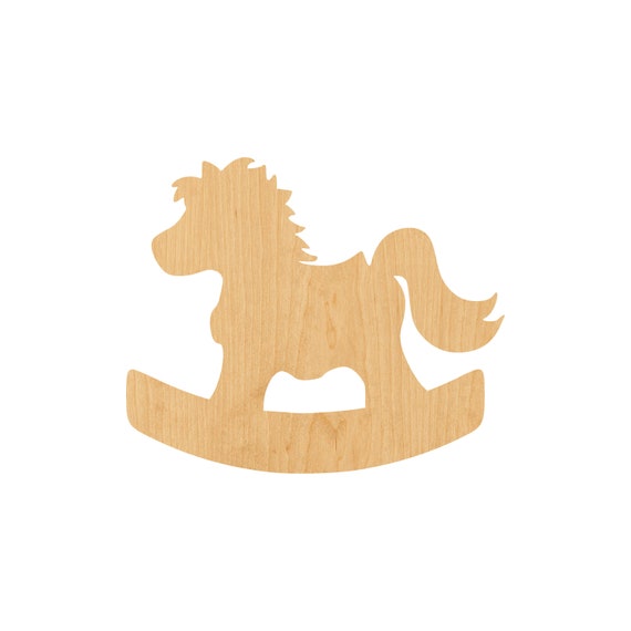 Toy Rocking Unicorn - Laser Cut Out Unfinished Wood Craft Shape TOY6 Toy Rocking Unicorn - Laser Cut Out Unfinished Wood Craft Shape TOY6