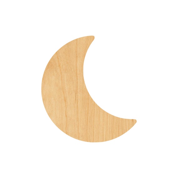 Moon - Laser Cut Out Unfinished Wood Craft Shape SKY43 Moon - Laser Cut Out Unfinished Wood Craft Shape SKY43