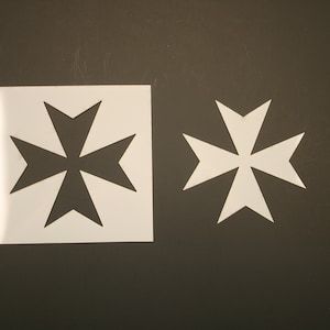 Maltese Cross Reusable Mylar Stencil - Art Supplies