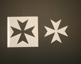 Maltese Cross Fire Department Stencil Firefighter Stencil, Maltese ...