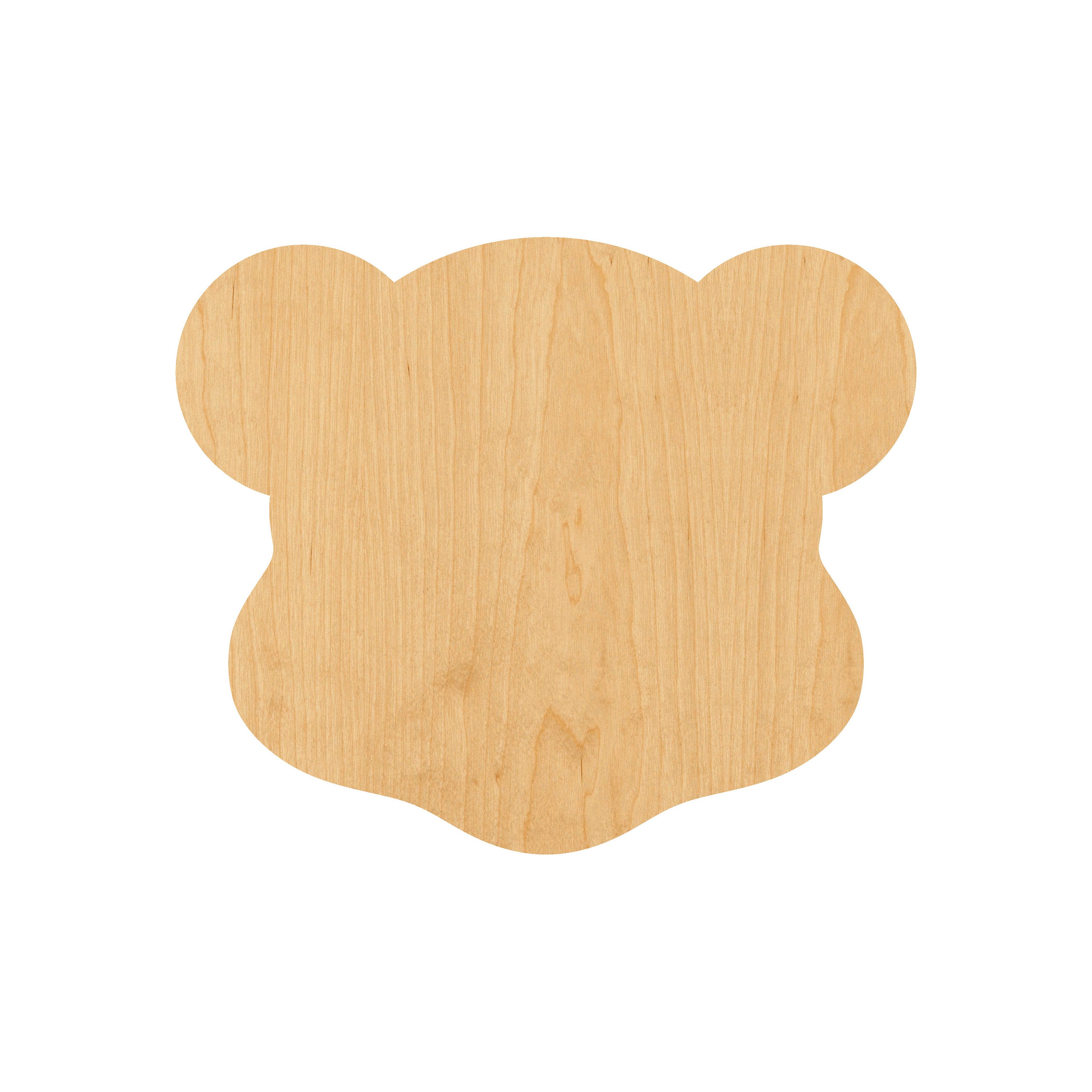 laser cut Teddy Bear Head shape mdf Easy Paint Arts & Craft  40,50,60,80,100 mm 