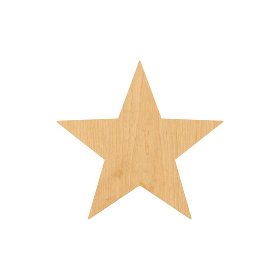Star - Laser Cut Out Unfinished Wood Craft Shape SKY12 Star - Laser Cut Out Unfinished Wood Craft Shape SKY12