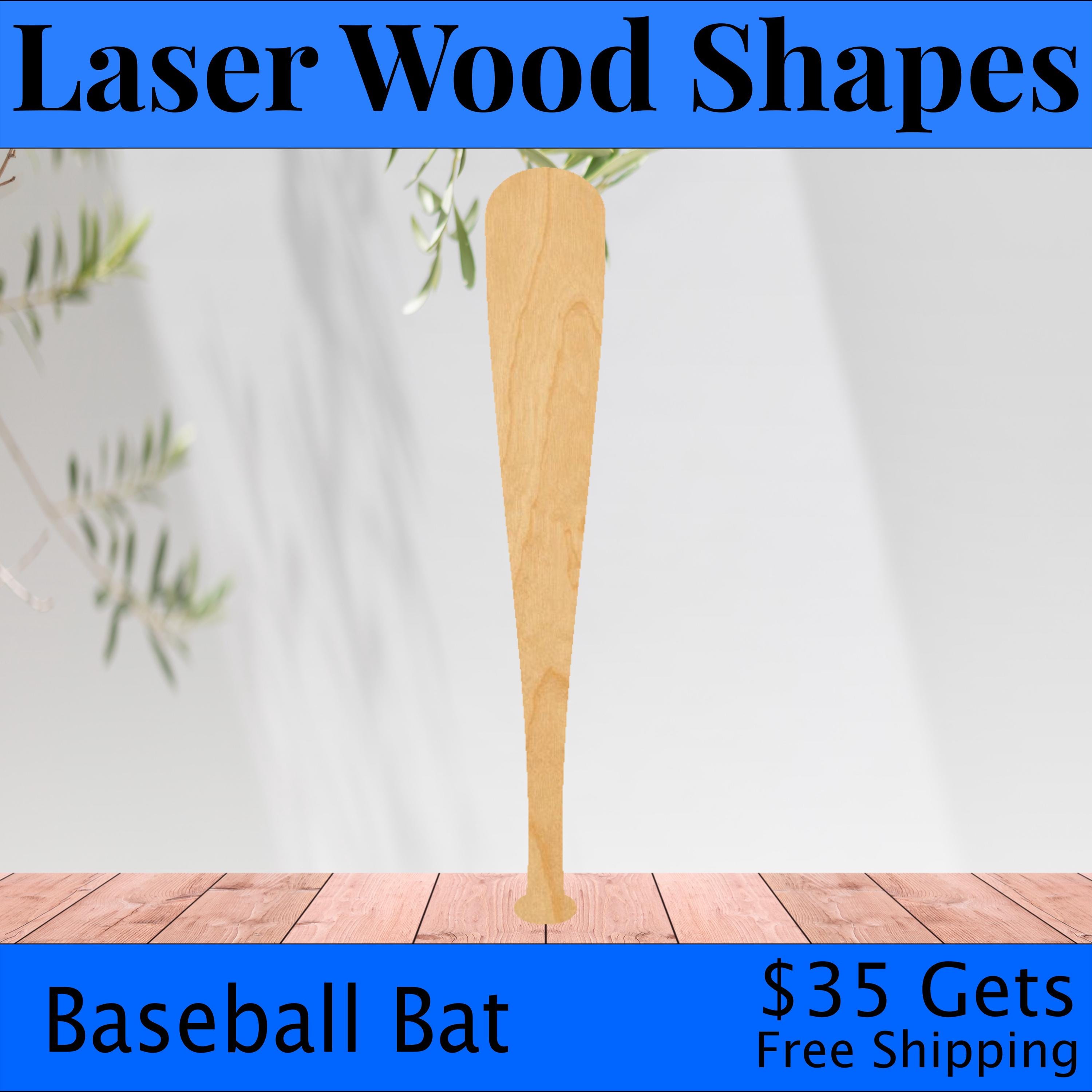 Sport Baseball Bat - Laser Cut Out Unfinished Wood Craft Shape SPT363 Sport Baseball Bat - Laser Cut Out Unfinished Wood Craft Shape SPT363