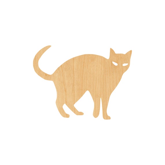 Cat - Laser Cut Out Unfinished Wood Craft Shape CAT199 Cat - Laser Cut Out Unfinished Wood Craft Shape CAT199
