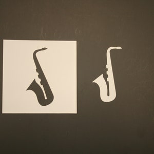 Saxaphone Reusable Mylar Stencil - Art Supplies
