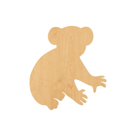 Bear Koala - Laser Cut Out Unfinished Wood Craft Shape BER42 Bear Koala - Laser Cut Out Unfinished Wood Craft Shape BER42