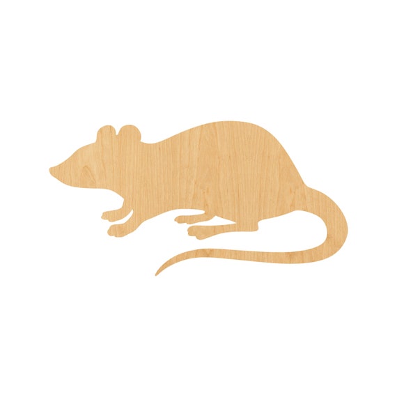 Mouse Rat - Laser Cut Out Unfinished Wood Craft Shape RDT16 Mouse Rat - Laser Cut Out Unfinished Wood Craft Shape RDT16