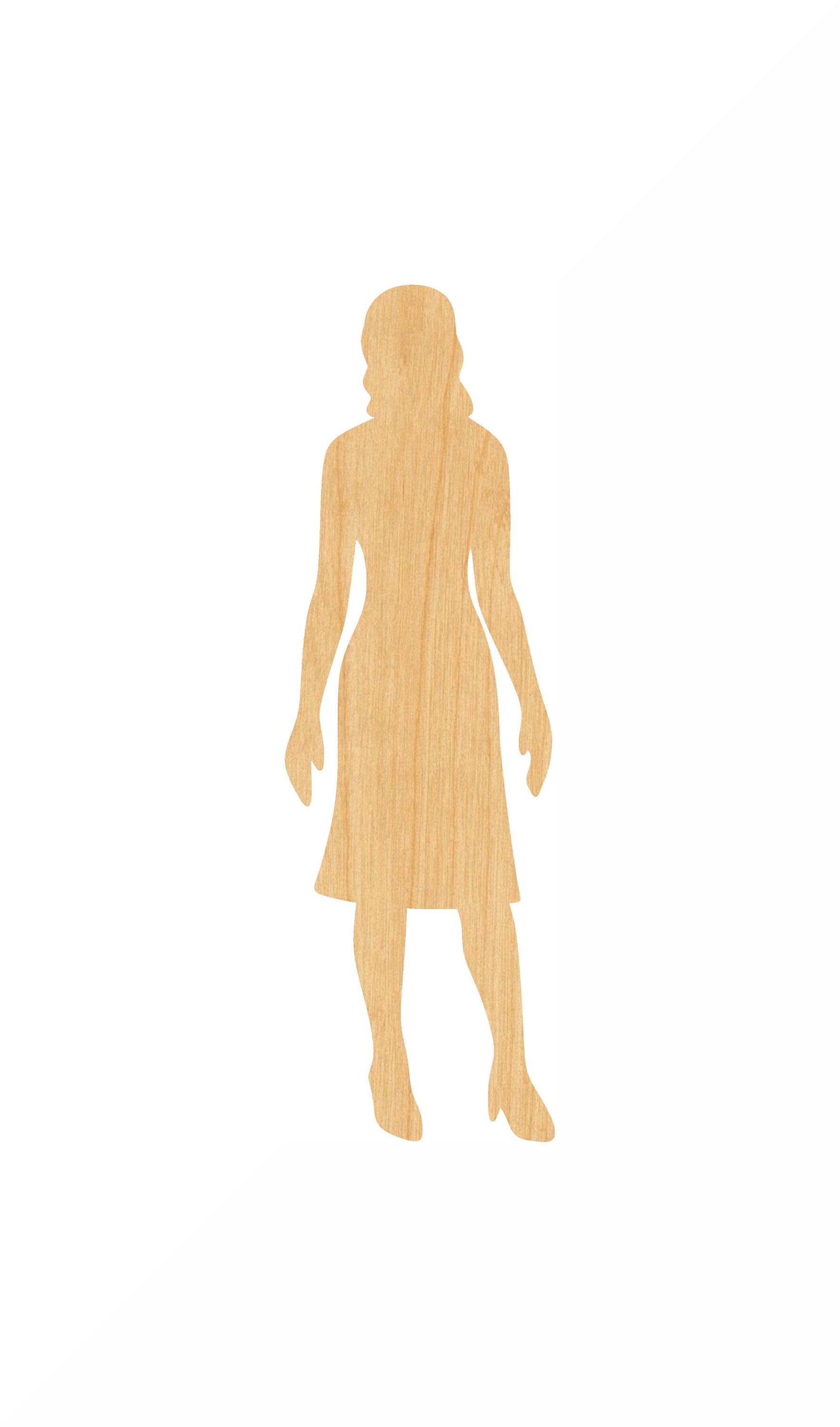 Woman - Laser Cut Out Unfinished Wood Craft Shape PPL144 Woman - Laser Cut Out Unfinished Wood Craft Shape PPL144