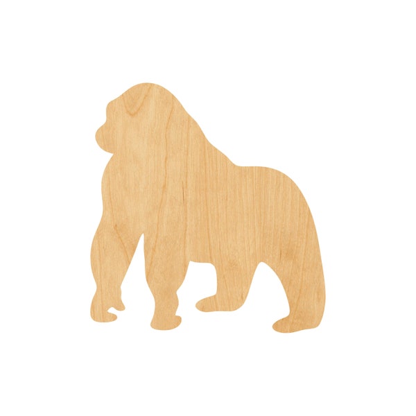 Gorilla Laser Cut Out Wood Shape Craft Supply – Woodcraft Cutout