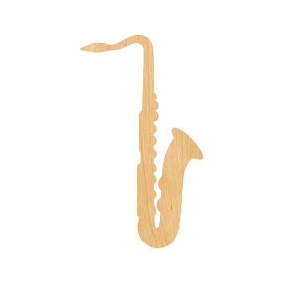 Music Saxophone - Laser Cut Out Unfinished Wood Craft Shape MSC38 Music Saxophone - Laser Cut Out Unfinished Wood Craft Shape MSC38