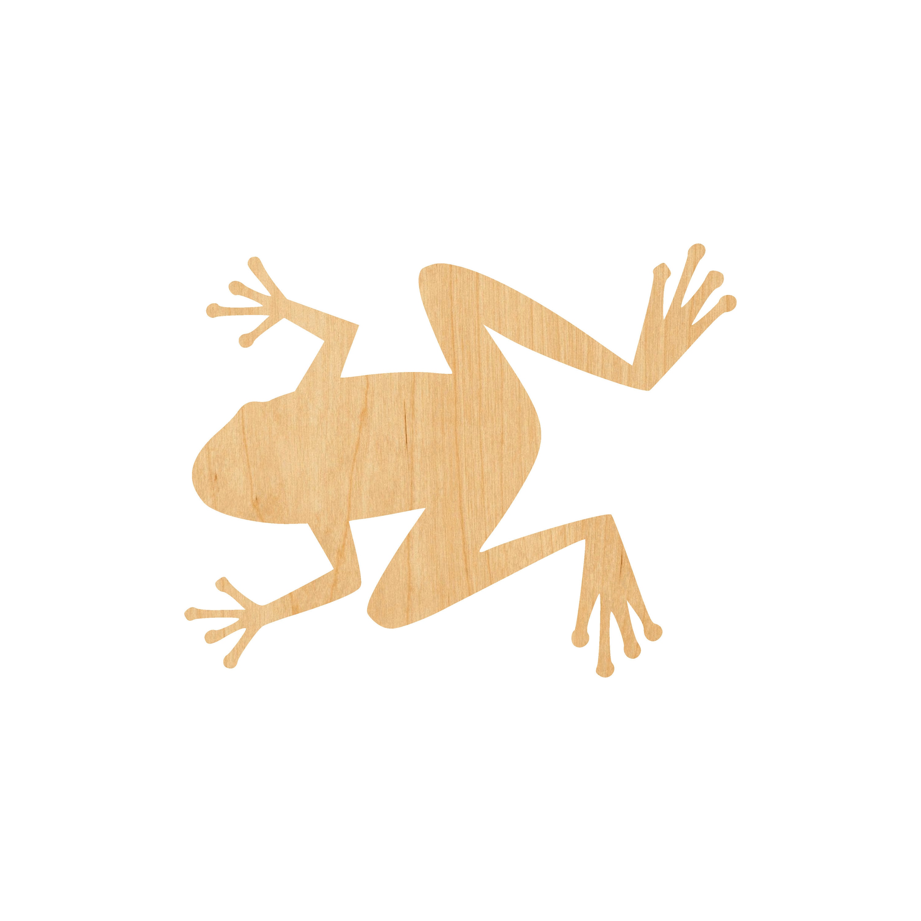 Frog - Laser Cut Out Unfinished Wood Craft Shape FRG13 Frog - Laser Cut Out Unfinished Wood Craft Shape FRG13