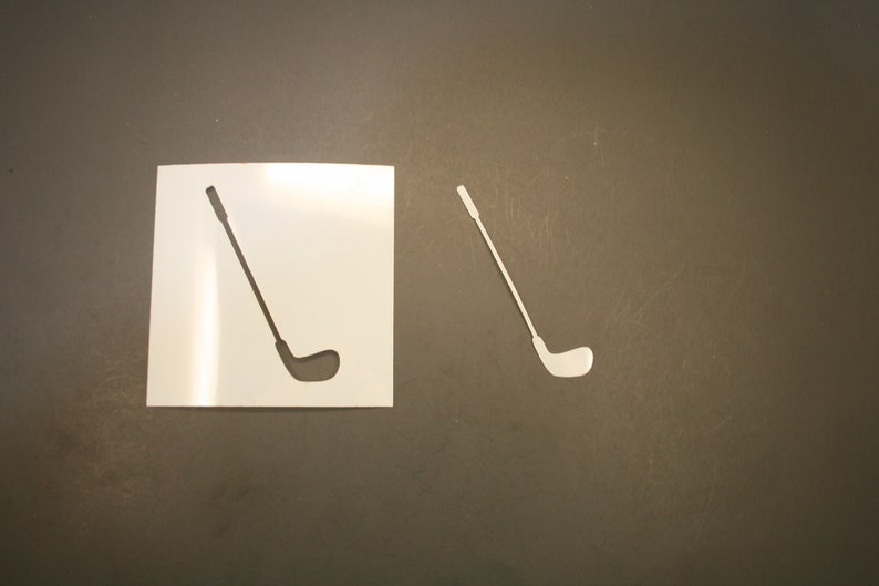 Golf Club 2 Reusable Mylar Stencil Art Supplies Etsy